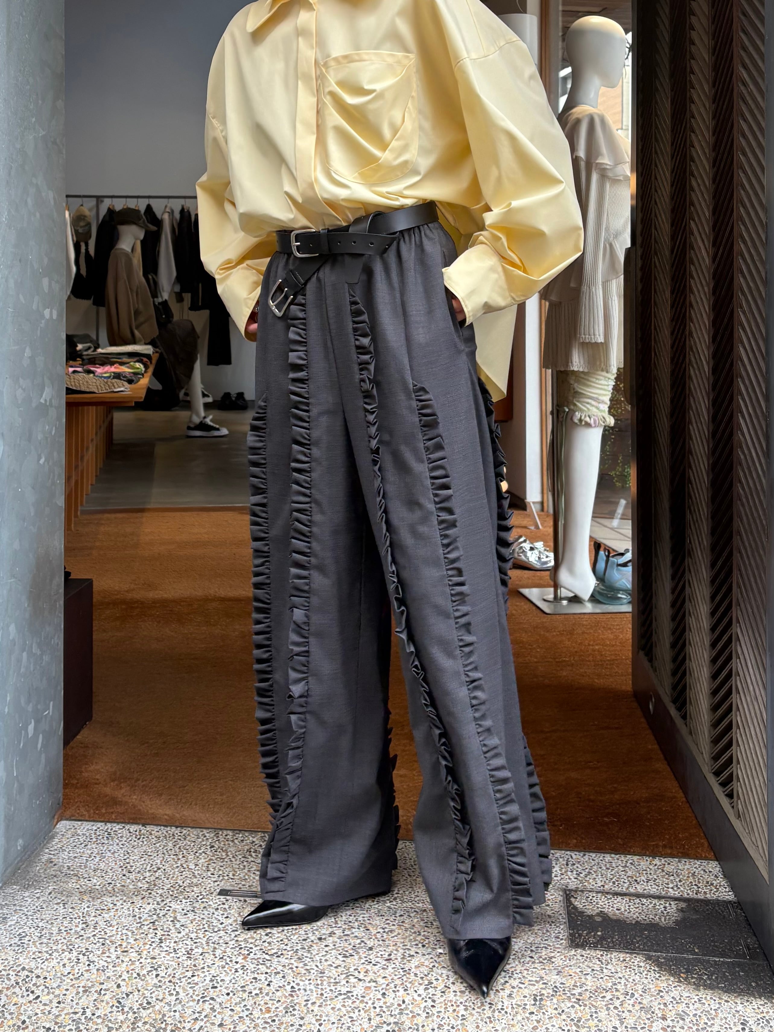 26SS】ENFOLD エンフォルド / フリルパンツ / FRILL TROUSERS | TRENT