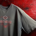 Harley-Davidson Tシャツ　フェードグレー　ドラゴン　L