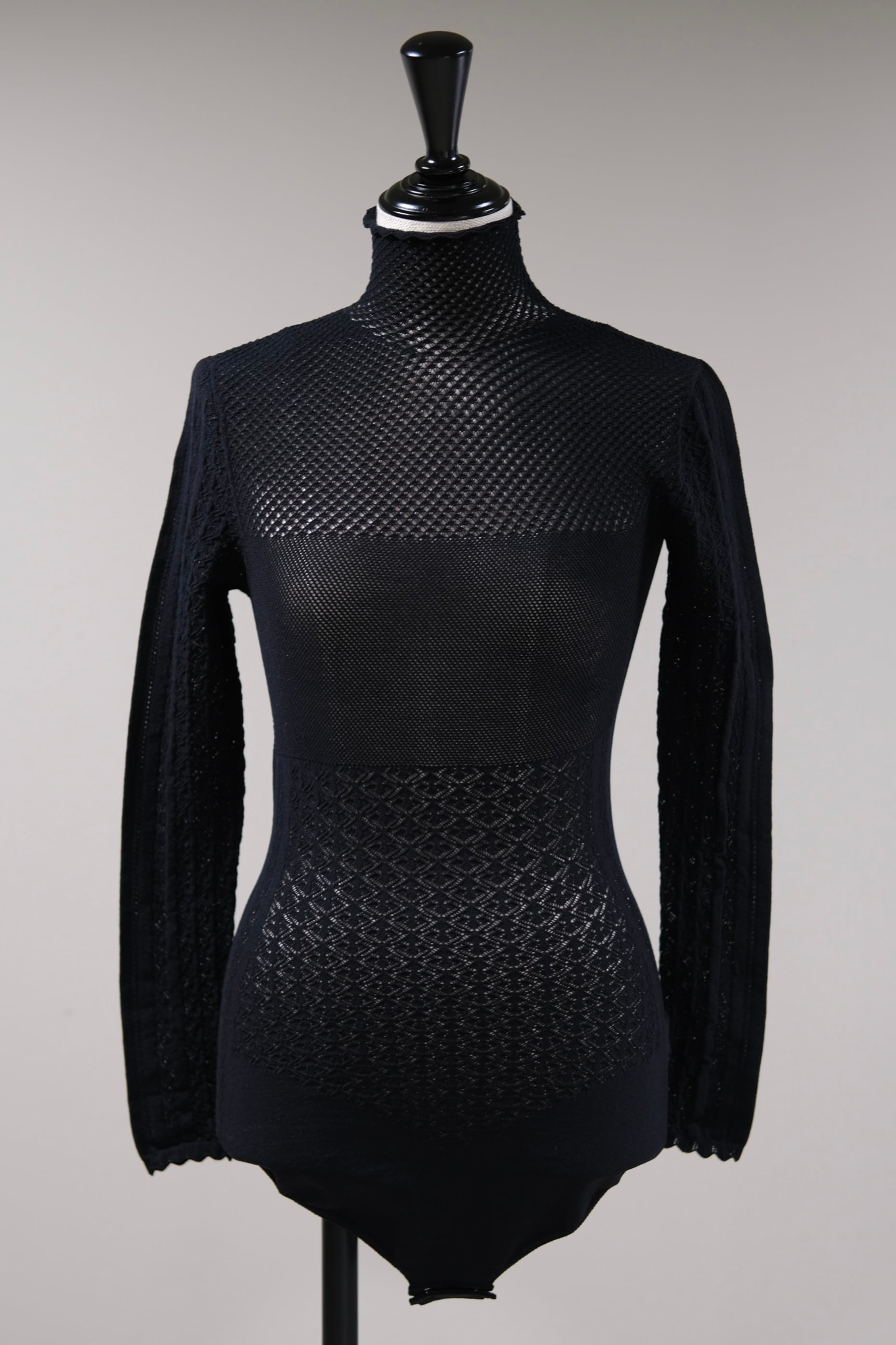 FETICO】LACE KNIT HIGH NECK BODYSUIT - black - | loop