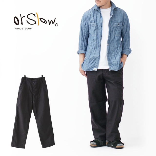 orslow[オアスロウ] US ARMY FATIGUE PANTS (REGULAR FIT) [01-5002-61] USアーミーファティーグパンツ・ベーカーパンツ・ミリタリーパンツ・ブラック・黒・MEN'S [2024SS]