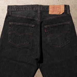極美品 33×32 Levi’s 501 先染め USA 91年 毛羽立ち ブラックデニムパンツ