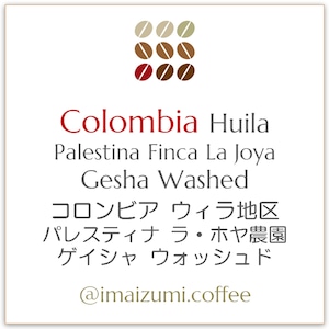 【送料込】コロンビア ウィラ地区パレスティナ ラ・ホヤ農園 ゲイシャ - Colombia Huila Palestina La Joya Gesha - 300g(100g×3)