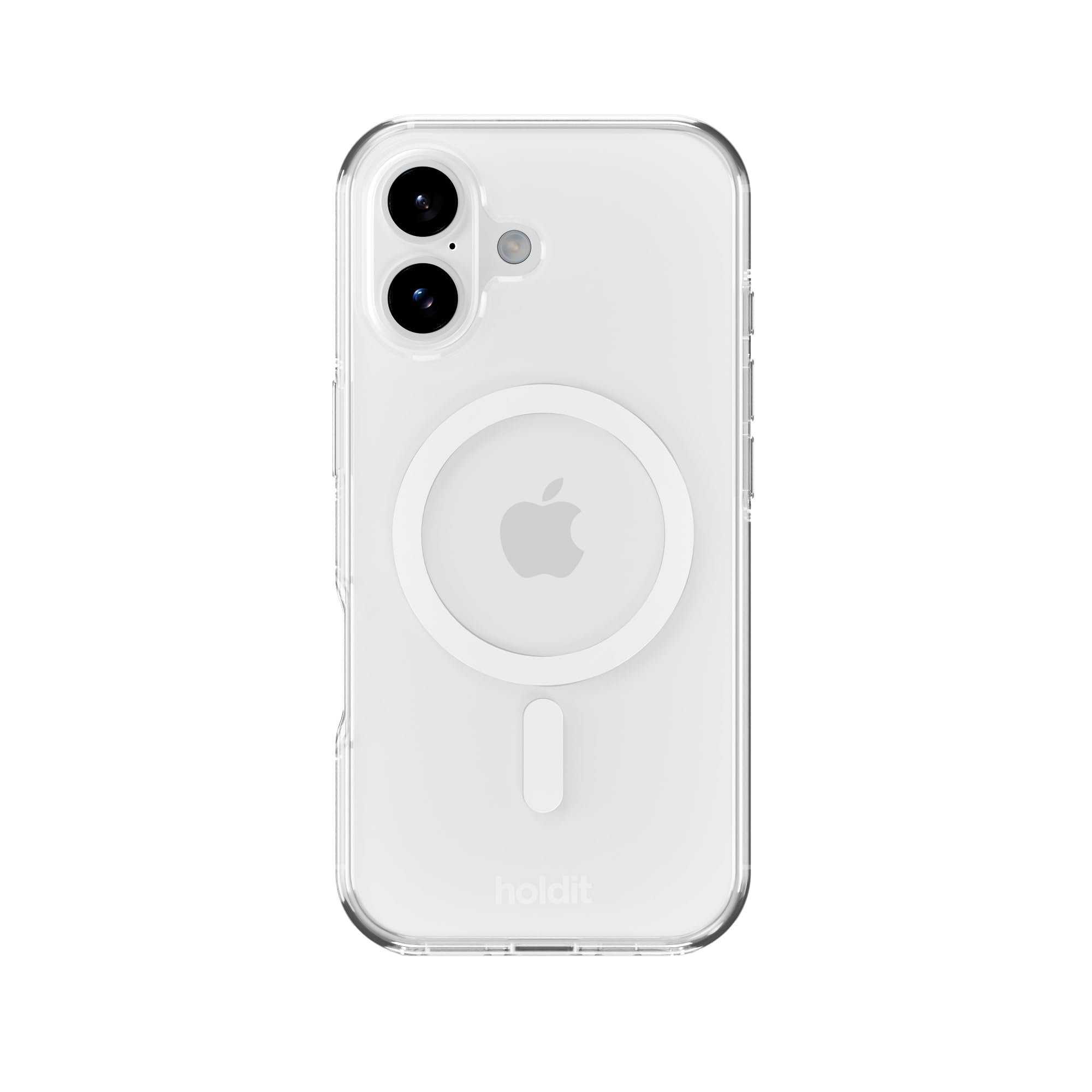 Holdit ブランド iPhone 17 ケース MagSafe 対応 (ホワイト) カバー スマホ iPhone17 MagSafe対応 耐衝撃 クリアケース マグネット 搭載 透明