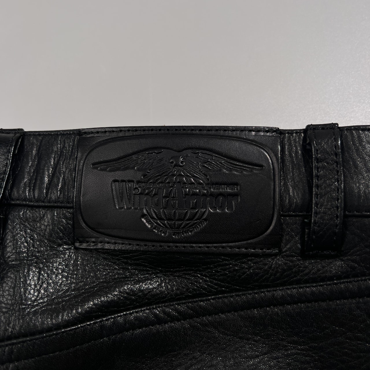 美品 Wind Armor ウインドアーマー アメリカンレザー 牛革 本革 レザーパンツ サイズ 79 /ブラック系 ニチワ製 5ポケット バイカー バイク メンズ