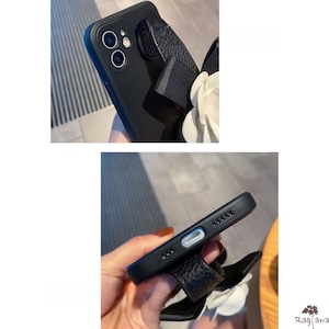 iPhone ケース ローズ リボン スマホケース M 250368