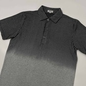 renoma HOMME レノマ オム ストライプ柄 グラデーション 半袖 ポロシャツ サイズ M /メンズ/ブラック×グレー