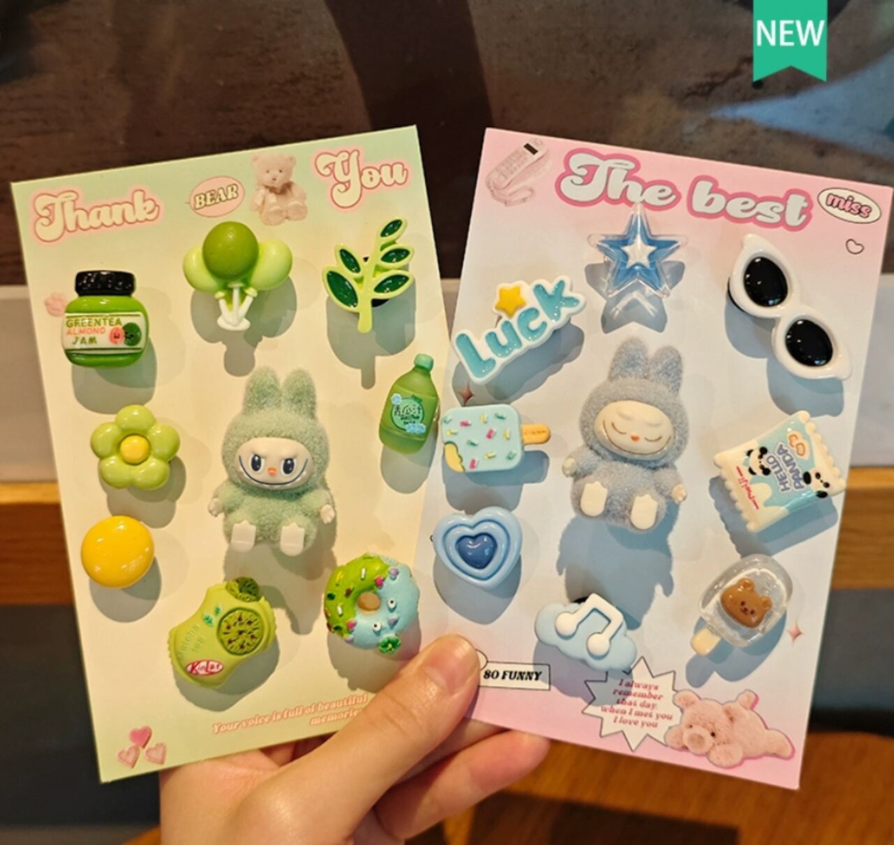 【2枚セット】お得♪ labubu 穴あきシューズアクセサリー フロッキー ラブブ チャーム 自由にデコレート 立体型・着脱式 クロックス用