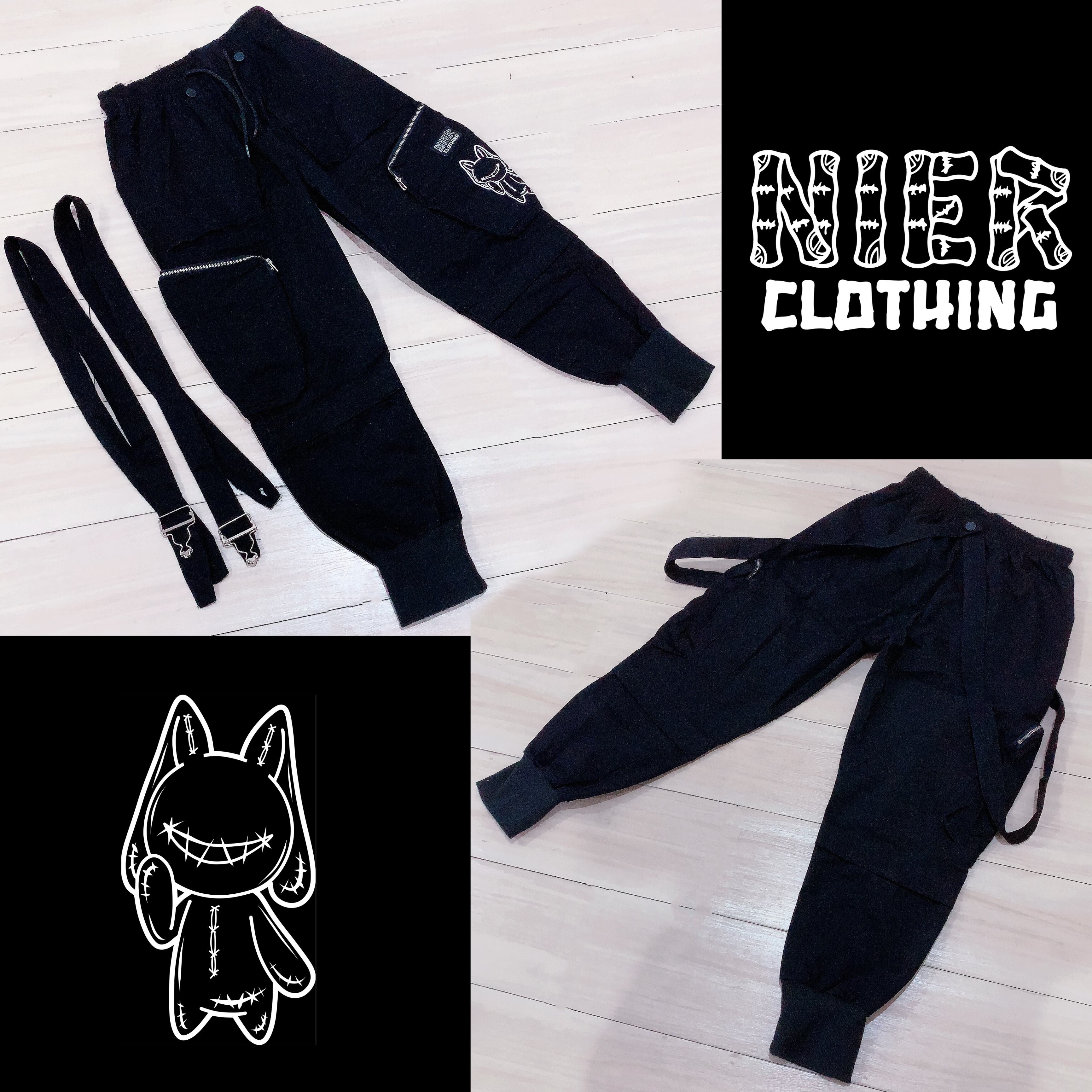 4POCKET BLACK PANTS【取り外し可能SUSPENDERS付き】 | NIER CLOTHING