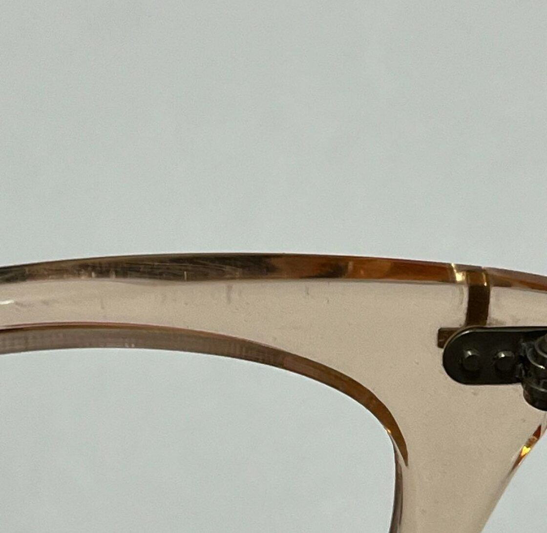 50s B&L SAFETY 46/20 フレッシュ ピンク クロスヒンジ 眼鏡 | PAY ID