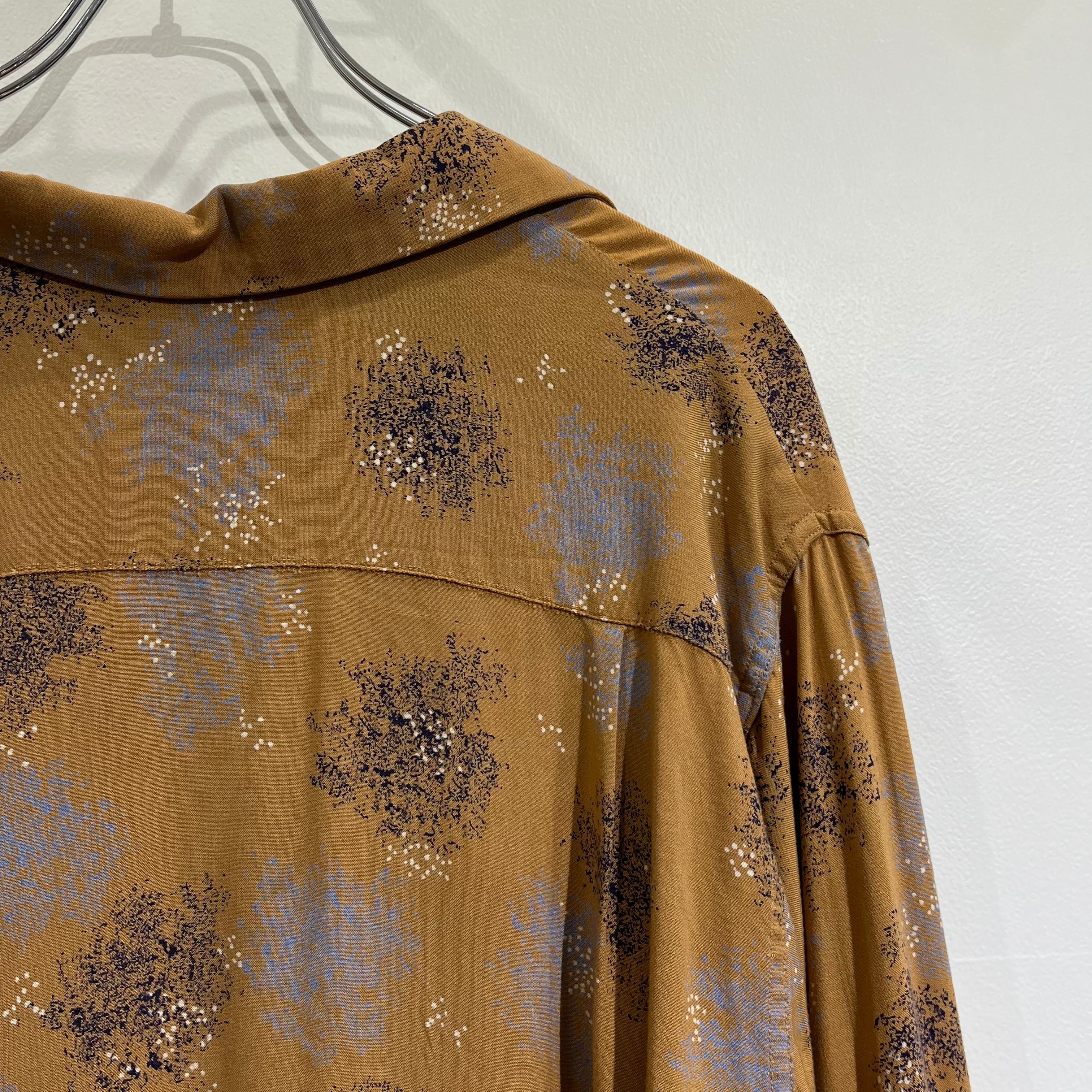50s Town Craft Rayon Open Collar Shirt 50年代 タウンクラフト