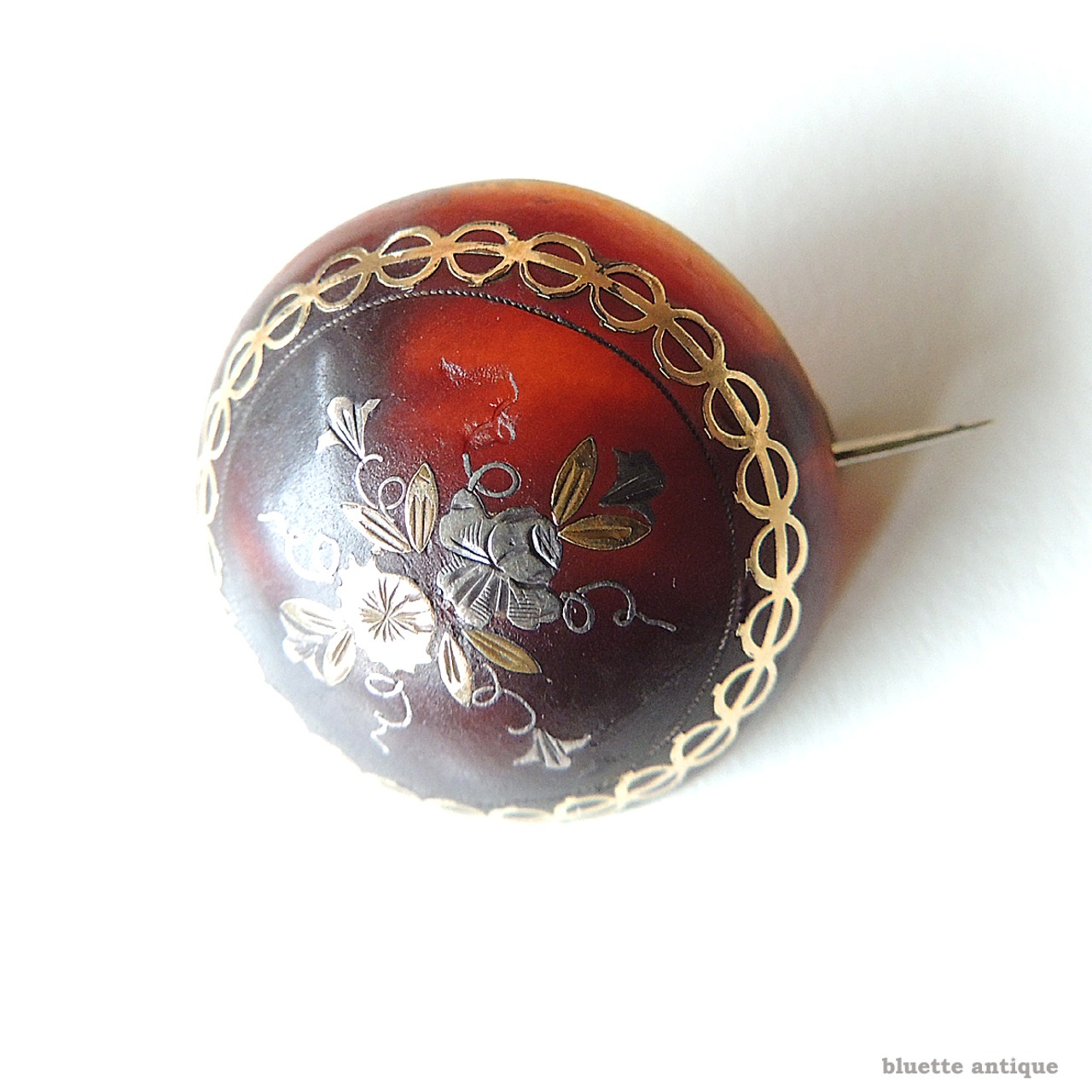 アンティークジュエリー ピクウェ ブローチ 【薔薇・すみれ】（ソーティングメモ付）