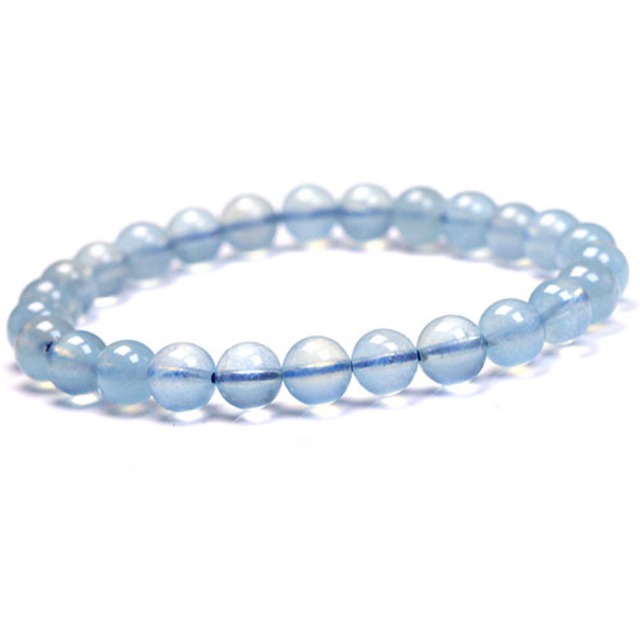 〔K1386〕約8mm Aquamarine アクアマリン ブレスレット