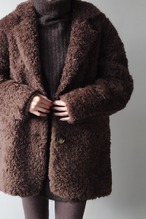 Noir ボアTailored Coat