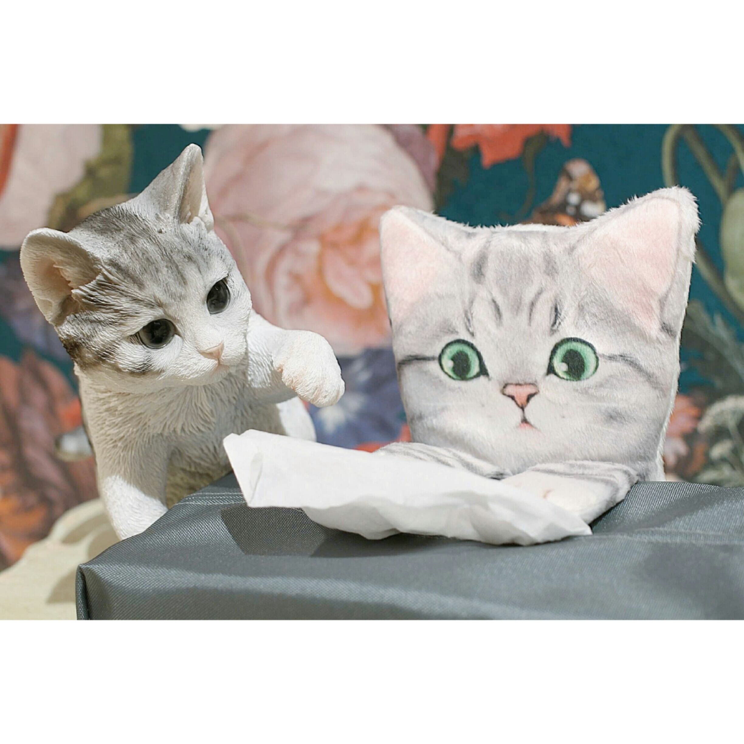 見守るサバ白子猫のティッシュカバーケース 浜松雑貨屋 C0pernicus C0pernicus コペルニクス 浜松雑貨屋