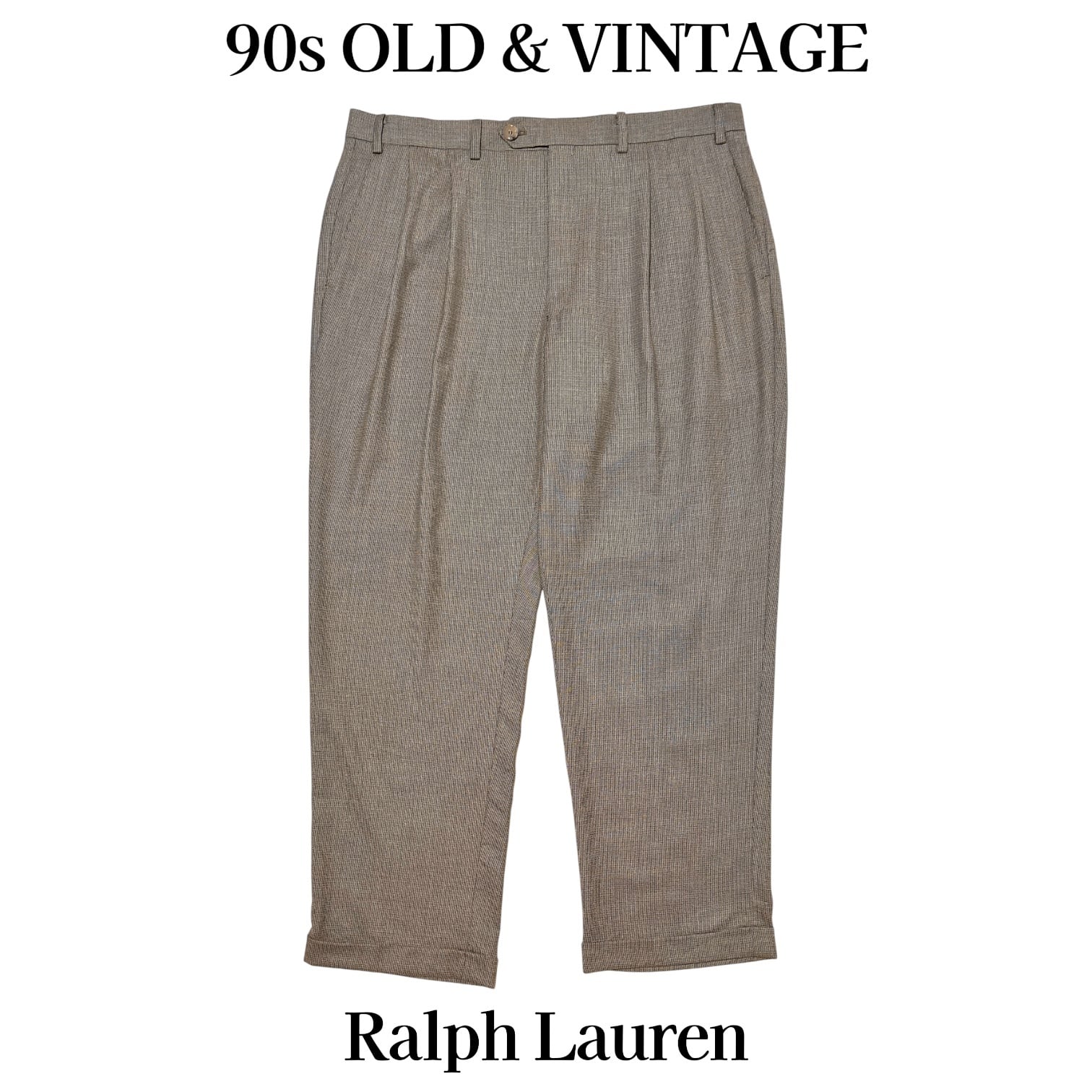 90s POLO RALPH LAUREN ポロチノ HAMMOND PANT ベージュ W42 | ens