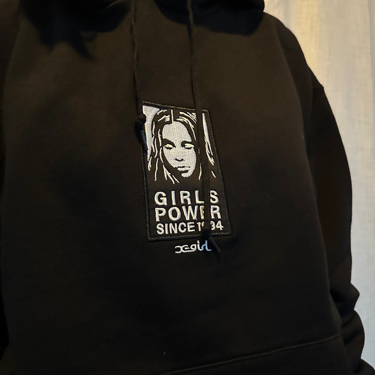 【X-girl】FACE PATCH SWEAT HOODIE【エックスガール】