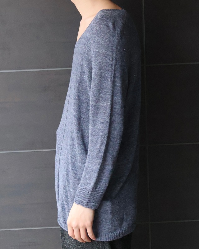 【Y's】coloring v-neck linen tops