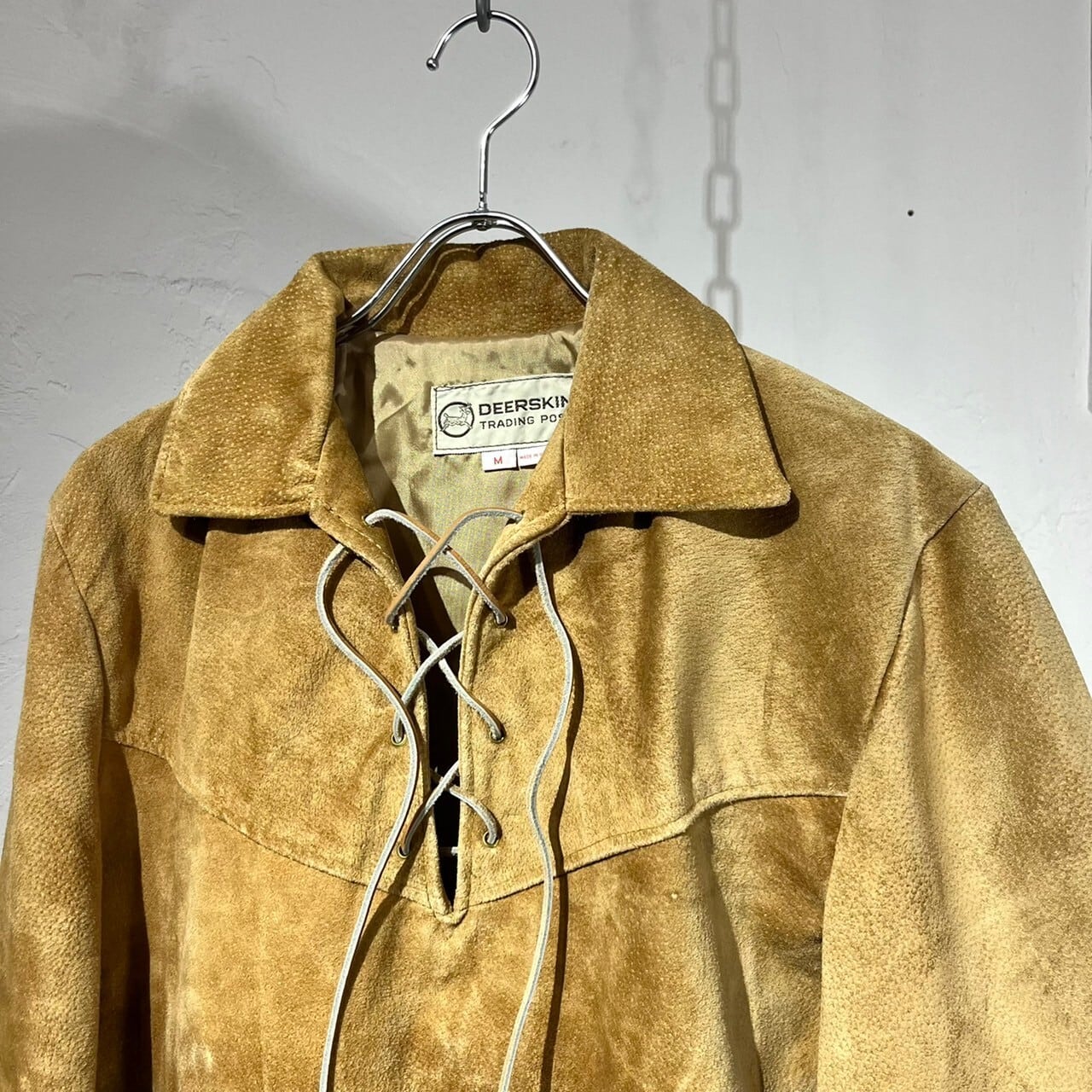 70~80s DEER SKIN Lace Up Pull Over | VOLAR