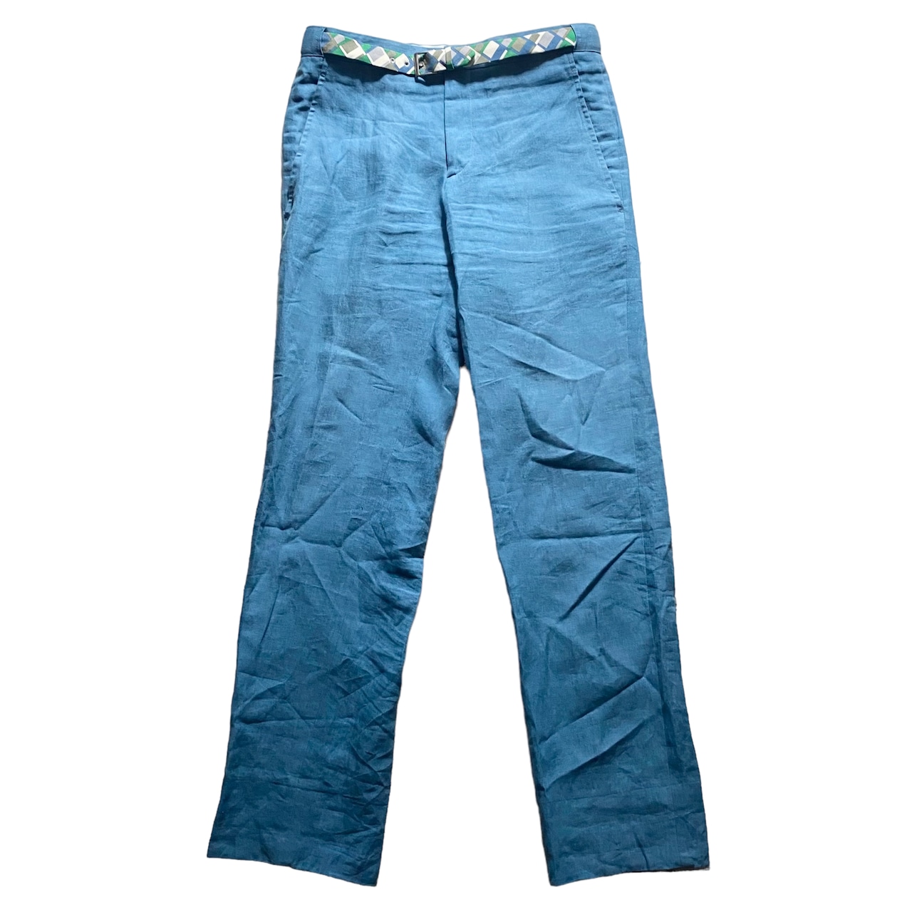 HERMES linen pants with belt