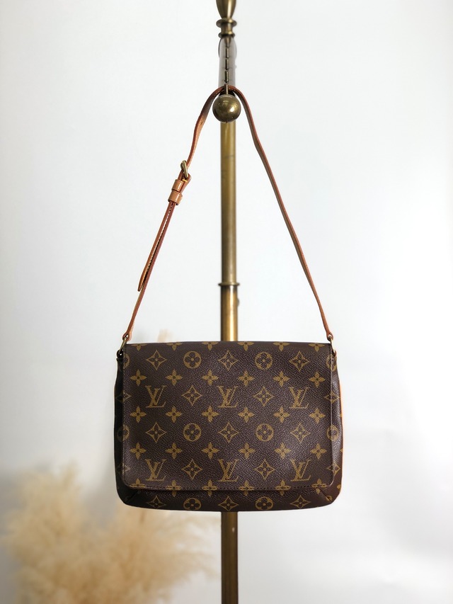 LOUIS VUITTON ルイヴィトン モノグラム ショルダーバッグ ブラウン PVC レザー リポーターPM M45254 vintage ヴィンテージ オールド ppsgxs