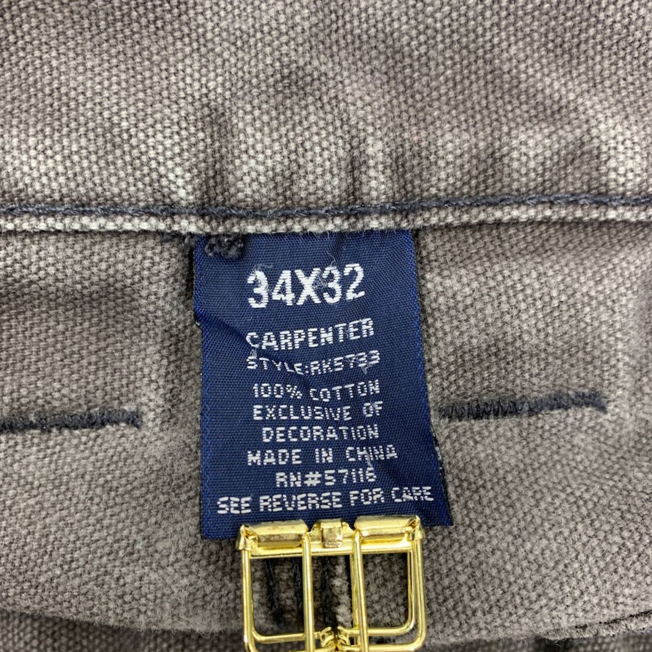 RK Brand ワーク・ペインターパンツ W34 グレー コットン 古着卸