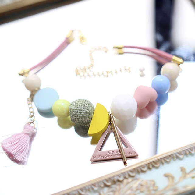 Beads Tassel Pendant Necklace