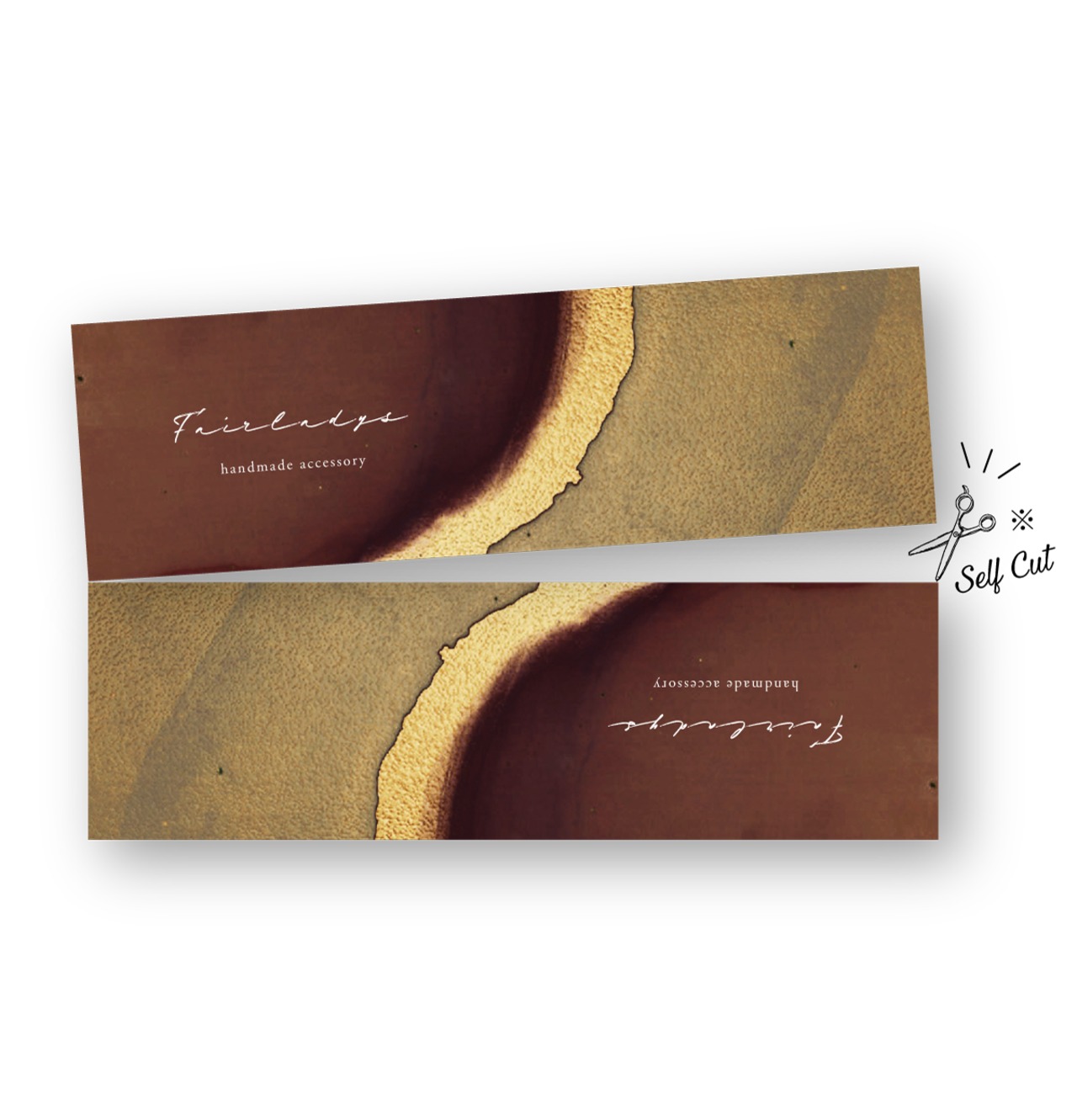 ブラウン × ゴールドデザイン ｜ アクセサリー台紙 ｜ cd_00407