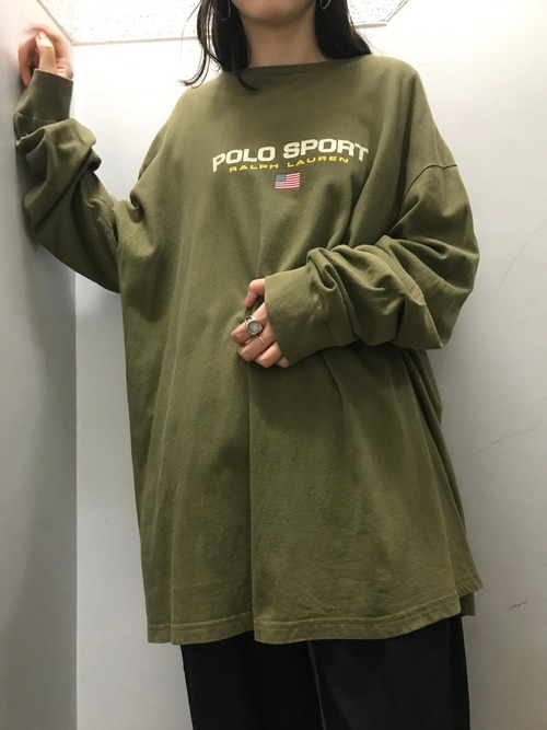 90's POLO SPORT L/S プリントTシャツ