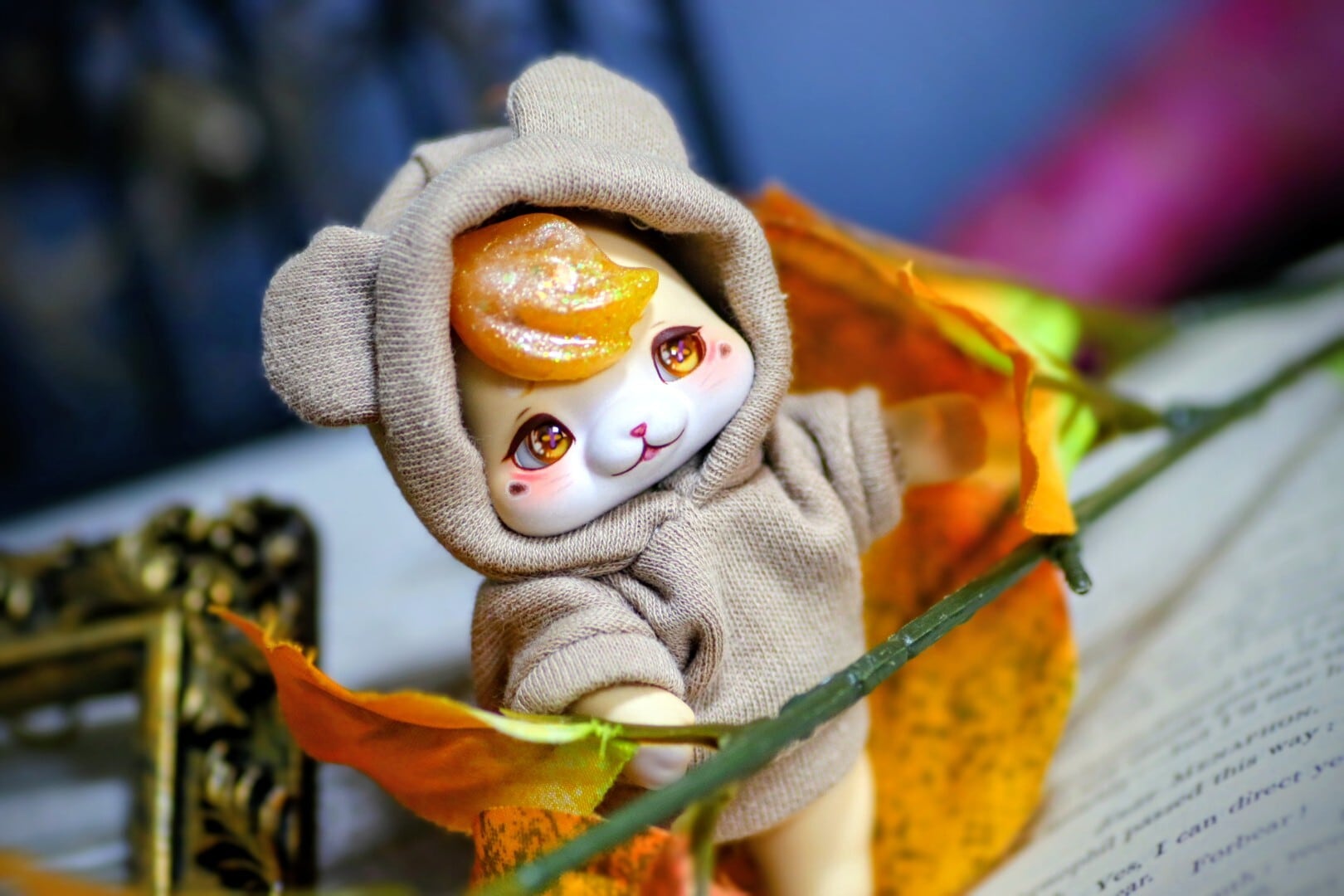 オレンジ『ボタンアイ』(8mm)