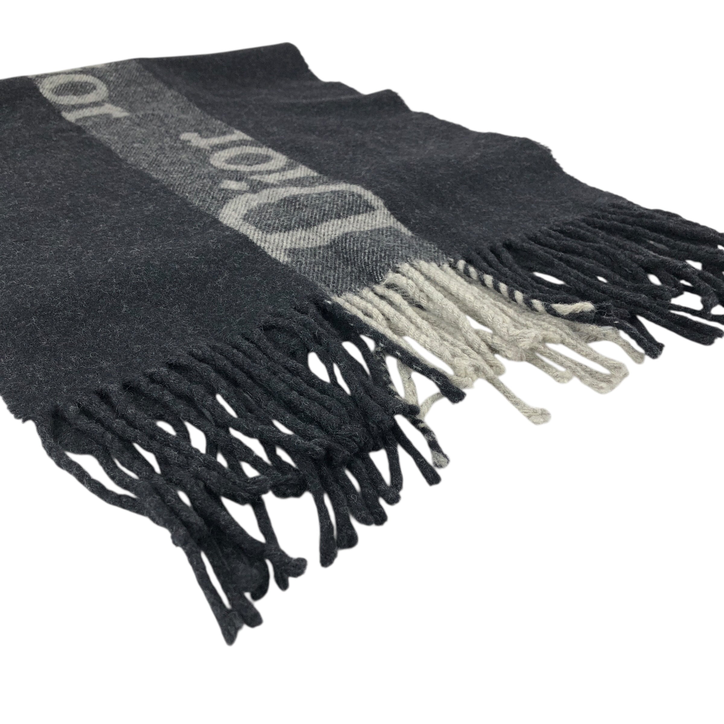 Christian Dior クリスチャン ディオール マフラー ネイビー ロゴ