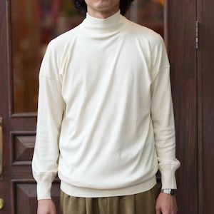 Olde Homesteader (オールドホームステッダー)"Mil Mock Neck Longsleeve / Interlock" -IVORY-