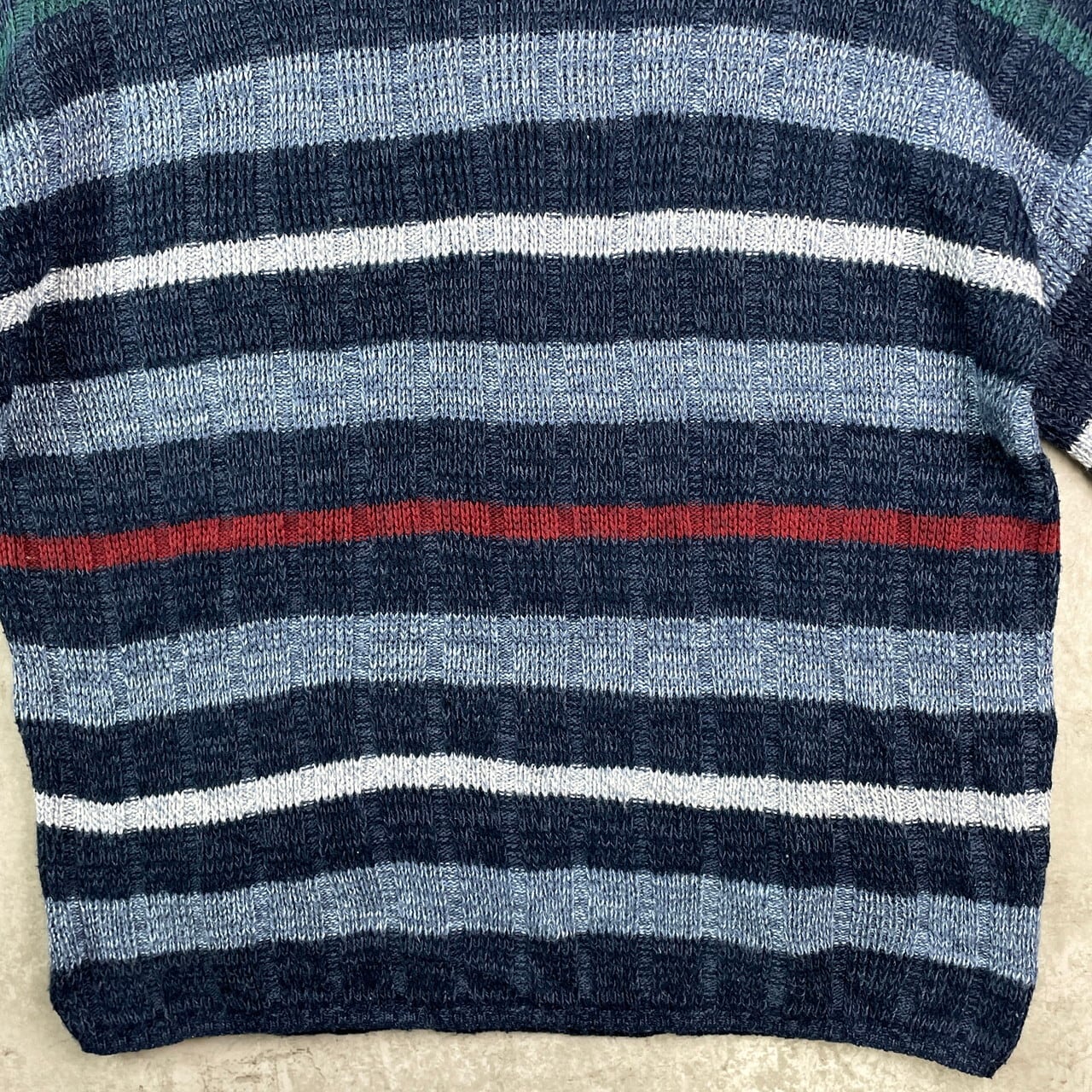 90年代 USA製 HONORS マルチボーダー アクリルニットセーター メンズL