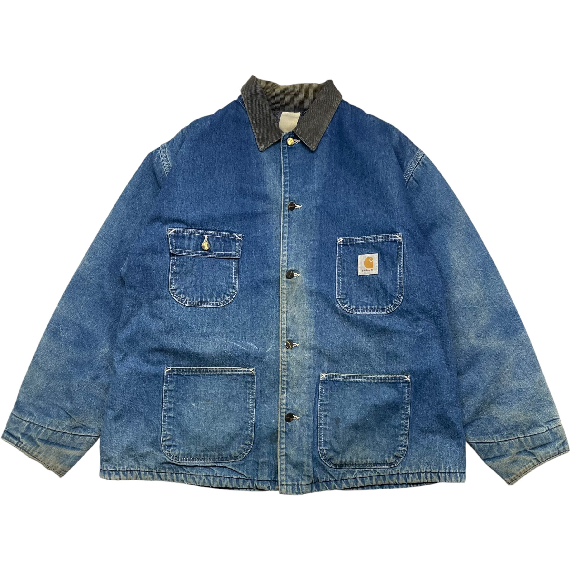 《XL》Carhartt カーハート チョアコート カバーオール デニム ブルー 80年代〜no.4744