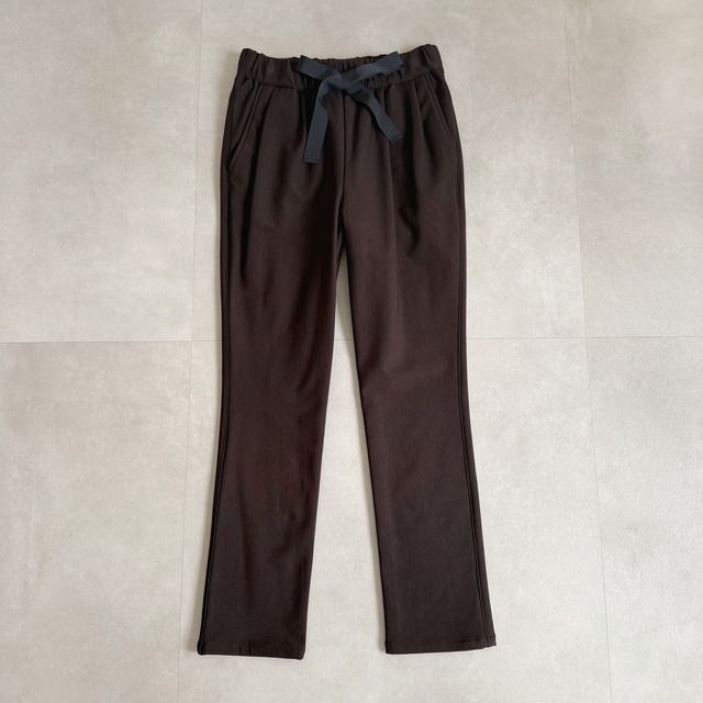 〈SELECT〉裏起毛リボンテーパードパンツ T57050ST