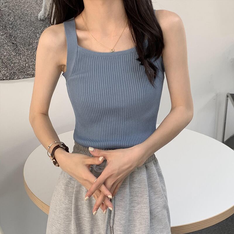 カラーニットサマー薄手ショートトップス 大人ガーリー スウィート キュート カジュアル 夏物 1号婦人95295323877