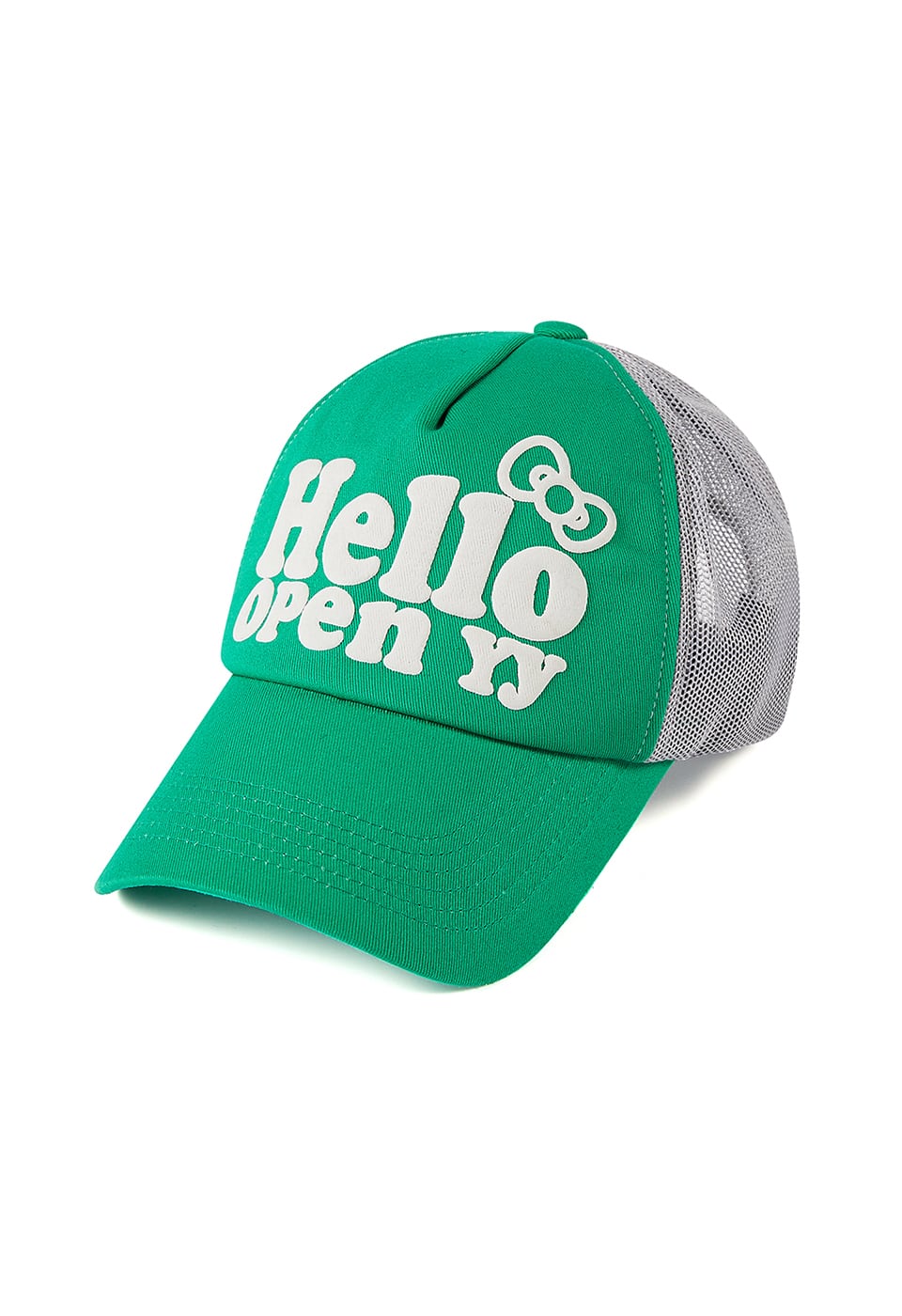 OPEN YY] KITTY X YY HELLO TRUCKER CAP (GREEN) 正規品 韓国ブランド