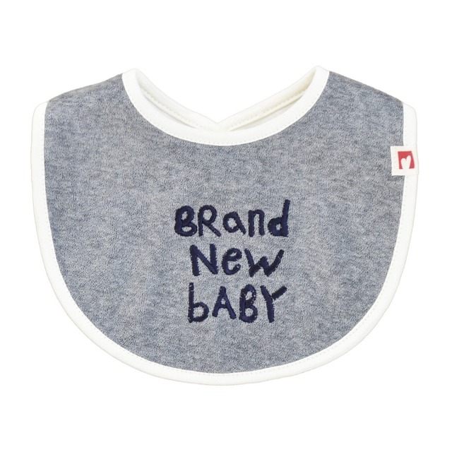 mwahmwah / Lettering Bib / Melange grey