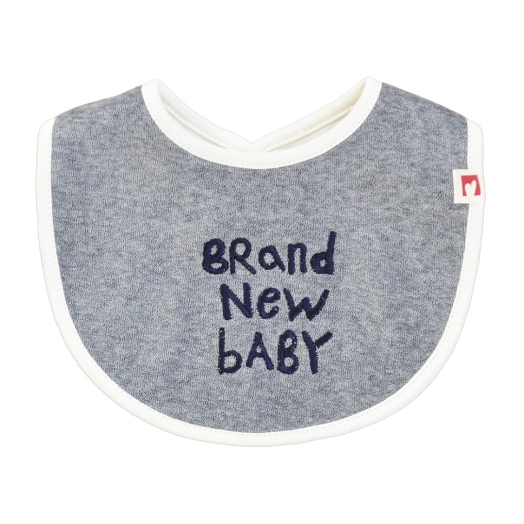 mwahmwah / Lettering Bib / Melange grey