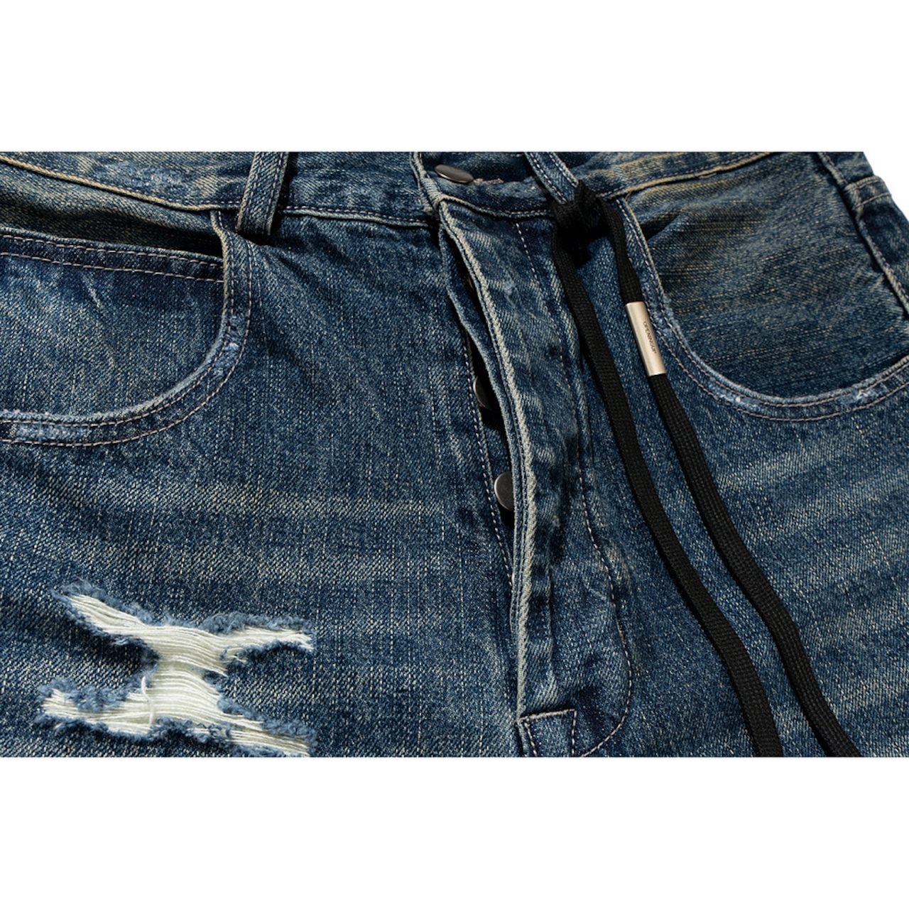 VINTAGE ストリート パッチワーク デニムパンツ P473