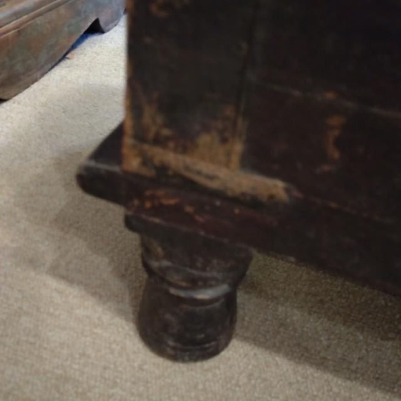 【One-of-a-kind Item】India Box Chair Made of Wood Antique Style Changes over time Display Interior goods
