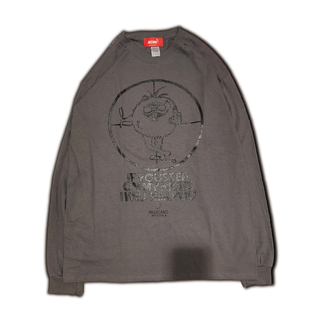 "MONSTER K*LL" L/S TEE (CHARCOAL)