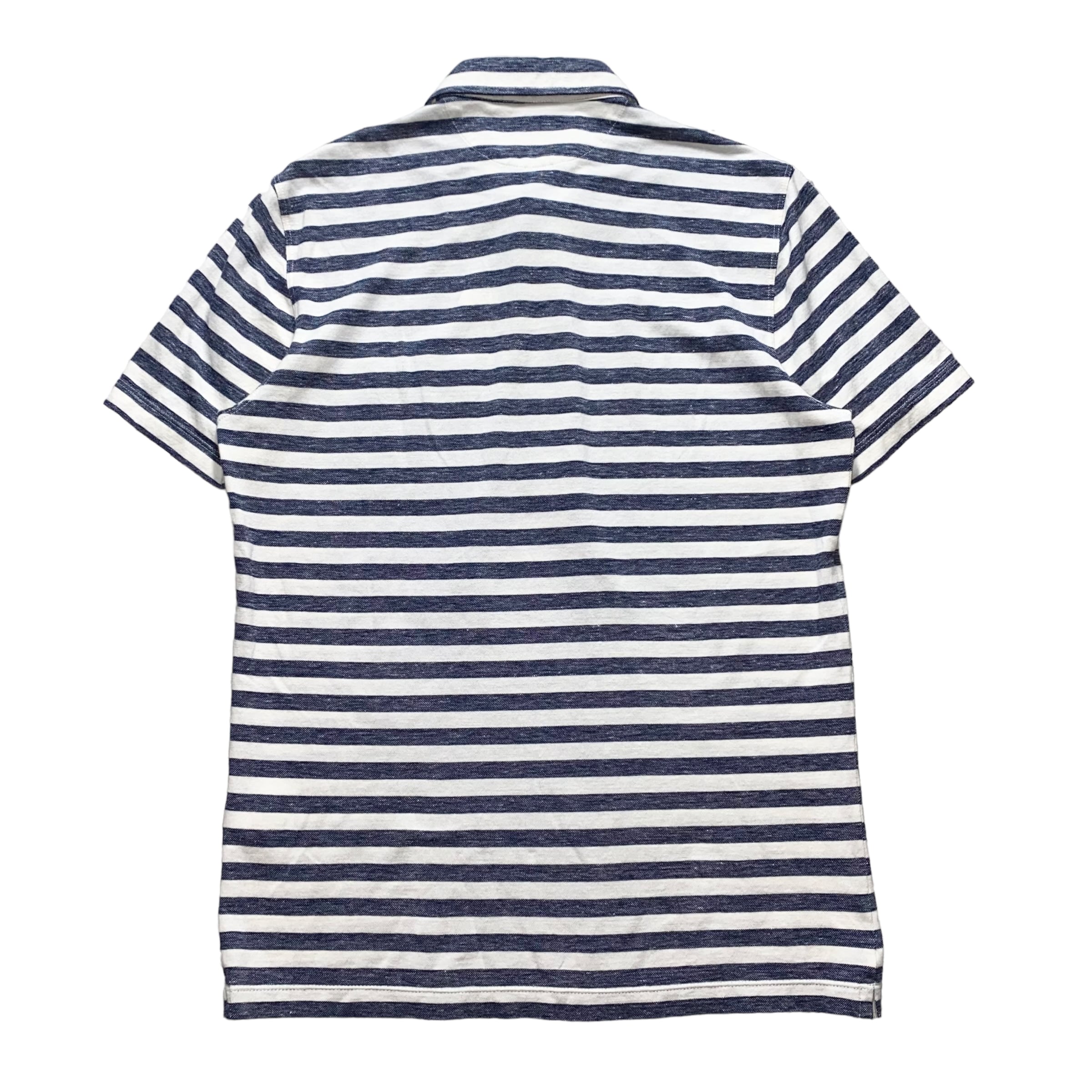 BRUNELLO CUCINELLI ボーダー ポロシャツ BRUNELLO CUCINELLI cotton × linen border polo shirt | NOIR ONLINE