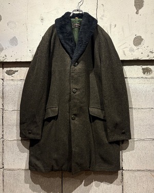【Caka otto】 60's Faux Fur Collar Vintage Loose Wool Coat