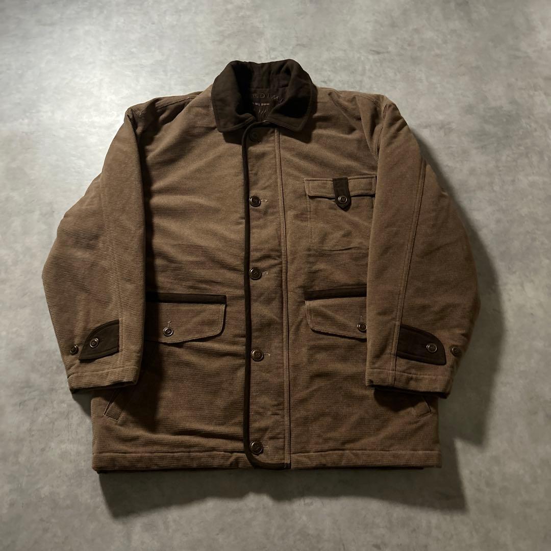 size XS】90s Timberland ティンバーランド 襟レザー ハンティング