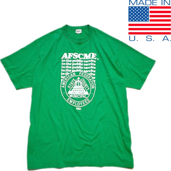 GERRIED 緑色 Tシャツ 古着 アメカジ アメカジ古着 USアメリカ古着 1点物◇USA製ビンテージ80s緑プリントTシャツ古着メンズXXXL