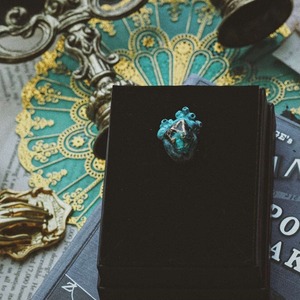 Mermaid's tear and heart  ring