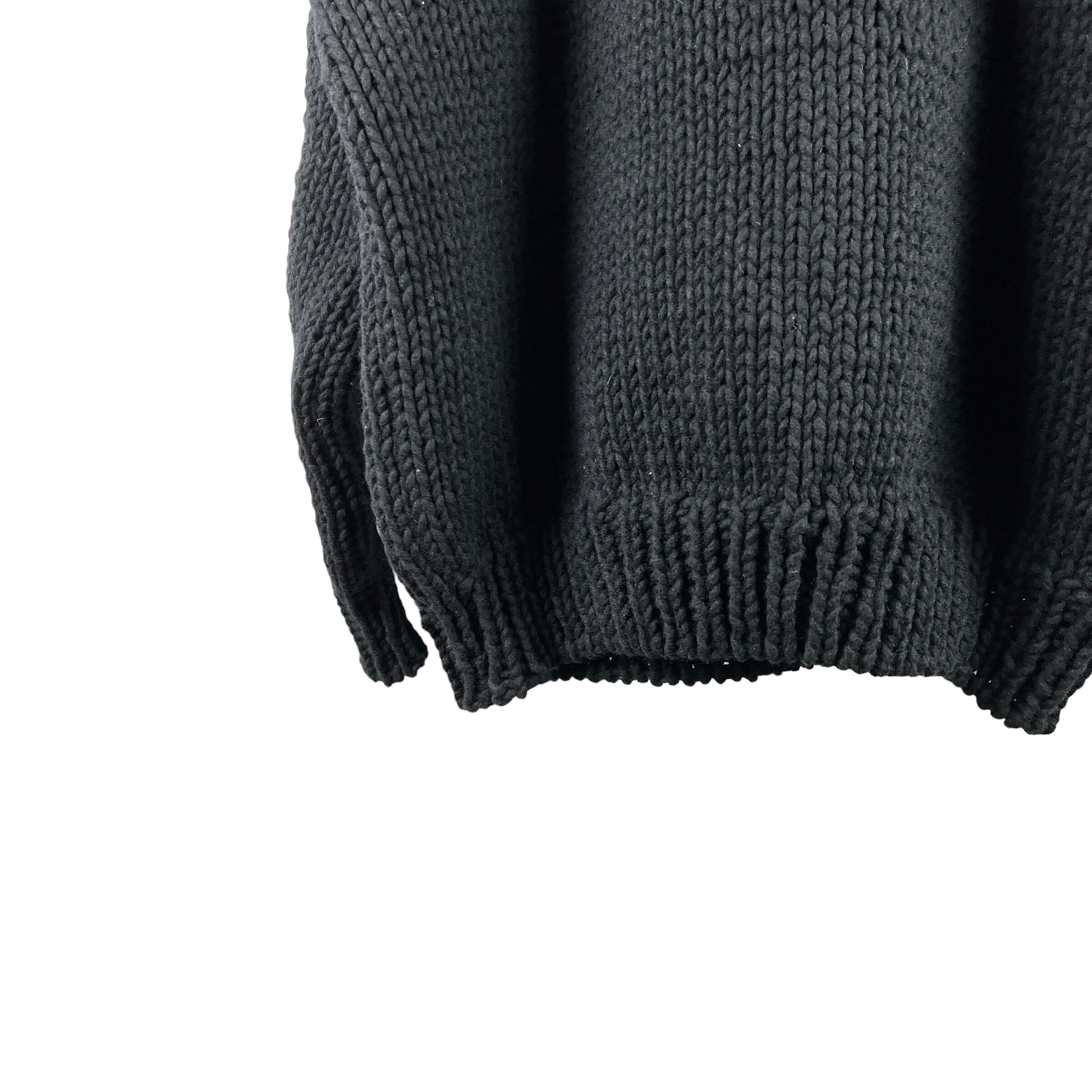 VISVIM(ビズビム)AMPLUS V NECK HAND KNIT (black) | command+enter VISVIM(ビズビム)AMPLUS V NECK HAND KNIT (black) | command+enter