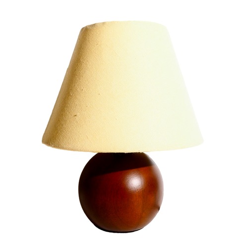 2008 Shade lamp with a wooden base