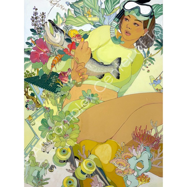 奥村彰一「Ama with Salmon」