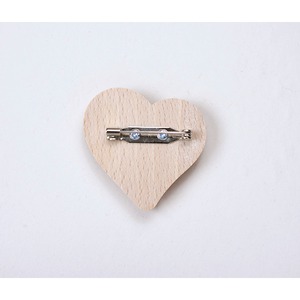 【 キッコロ 】木製ブローチ　ハート